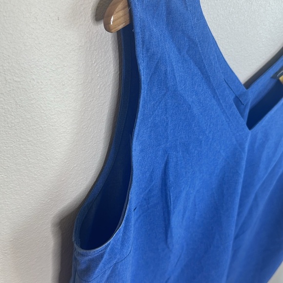 Eddie Bauer Departure V Neck Sleeveless Tank Size XL Blue Relaxed Fit Athletic - Picture 4 of 12